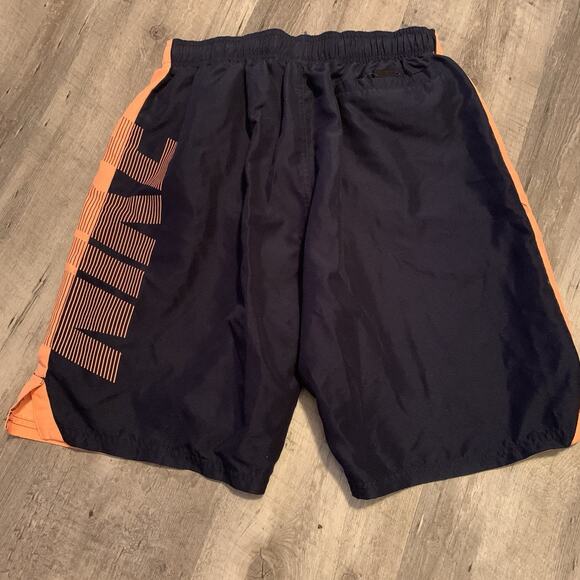 NIKE Shorts Mens Medium Rift Vital Quick Dry 9" Swim Trunks Hyper Orange Black - Picture 5 of 7